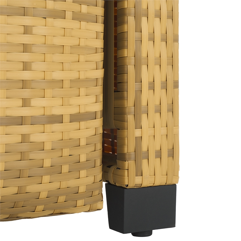 Safavieh Landon Aluminum and Polyester Recliner Chair in Natural / White