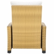 Safavieh Landon Aluminum and Polyester Recliner Chair in Natural / White