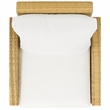 Safavieh Landon Aluminum and Polyester Recliner Chair in Natural / White