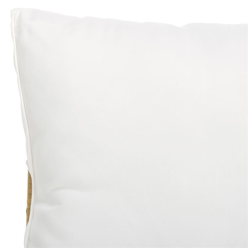 Safavieh Landon Aluminum and Polyester Recliner Chair in Natural / White