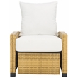 Safavieh Landon Aluminum and Polyester Recliner Chair in Natural / White
