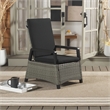 Safavieh Herman Steel and Polyester Recliner Chair  in  Brown / Black