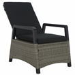 Safavieh Herman Steel and Polyester Recliner Chair  in  Brown / Black