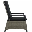 Safavieh Herman Steel and Polyester Recliner Chair  in  Brown / Black