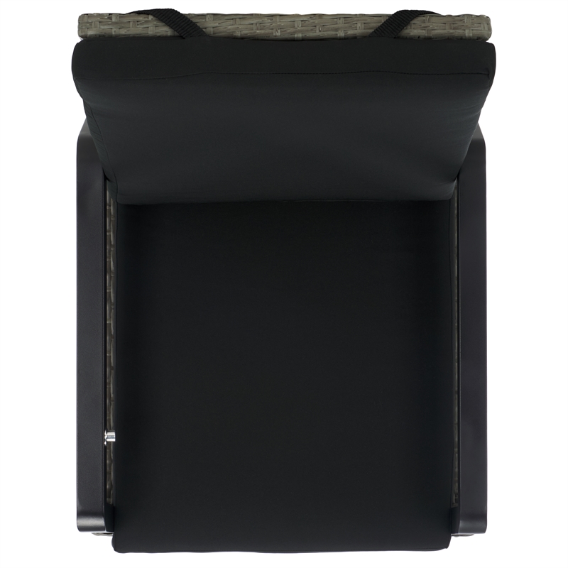 Safavieh Herman Steel and Polyester Recliner Chair  in  Brown / Black