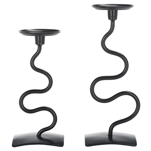 Safavieh Nisi Candleholder Set Of 2 in Black