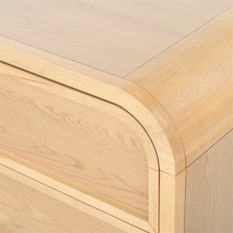 Safavieh Dinah 2 Drawer Wood Nightstand in Natural