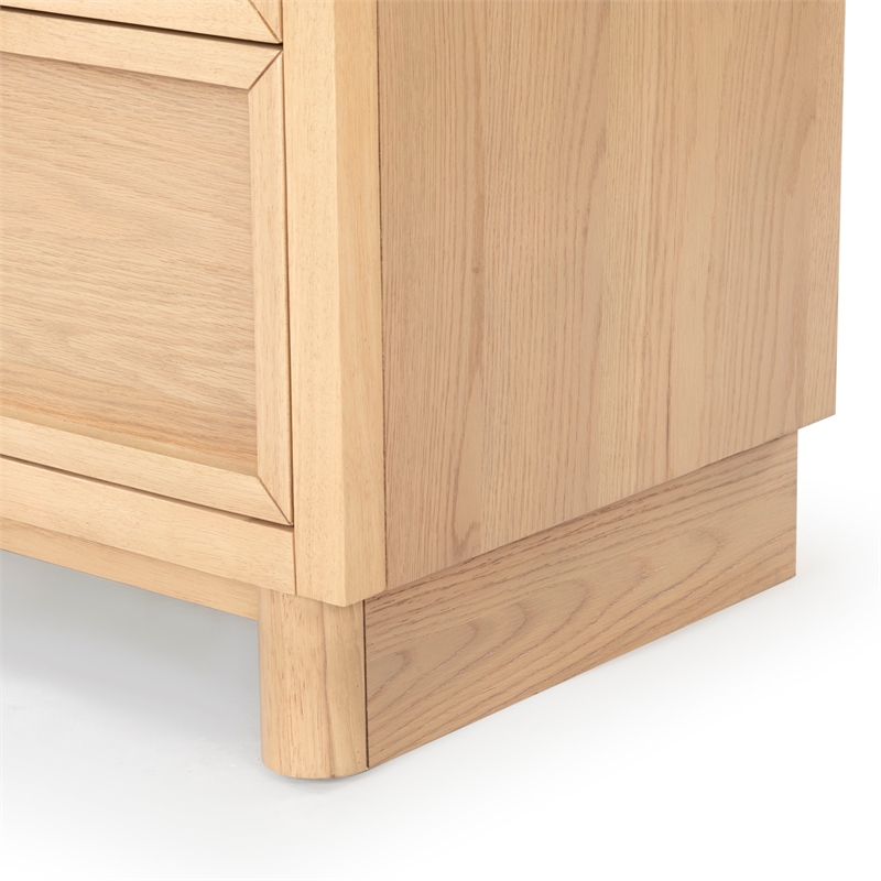 Safavieh Dinah 2 Drawer Wood Nightstand in Natural