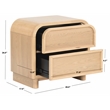 Safavieh Dinah 2 Drawer Wood Nightstand in Natural