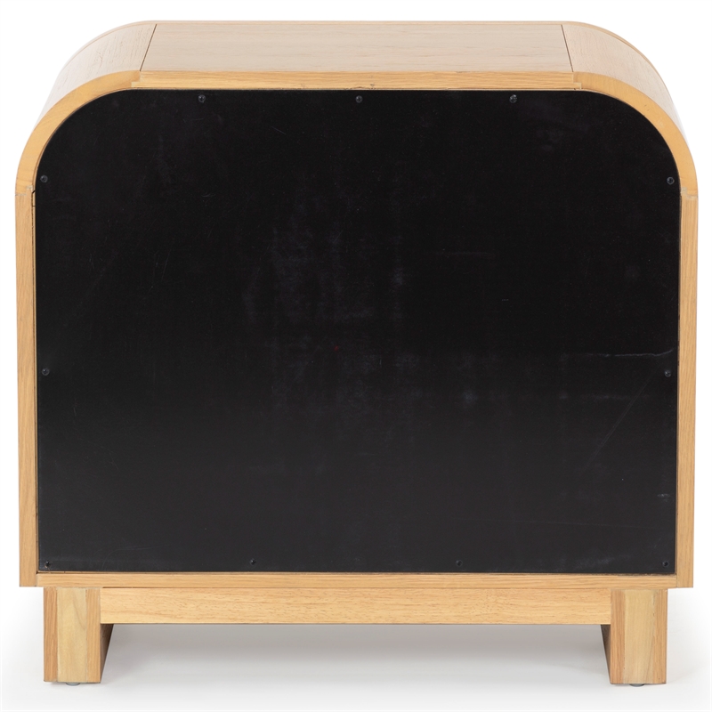 Safavieh Dinah 2 Drawer Wood Nightstand in Natural