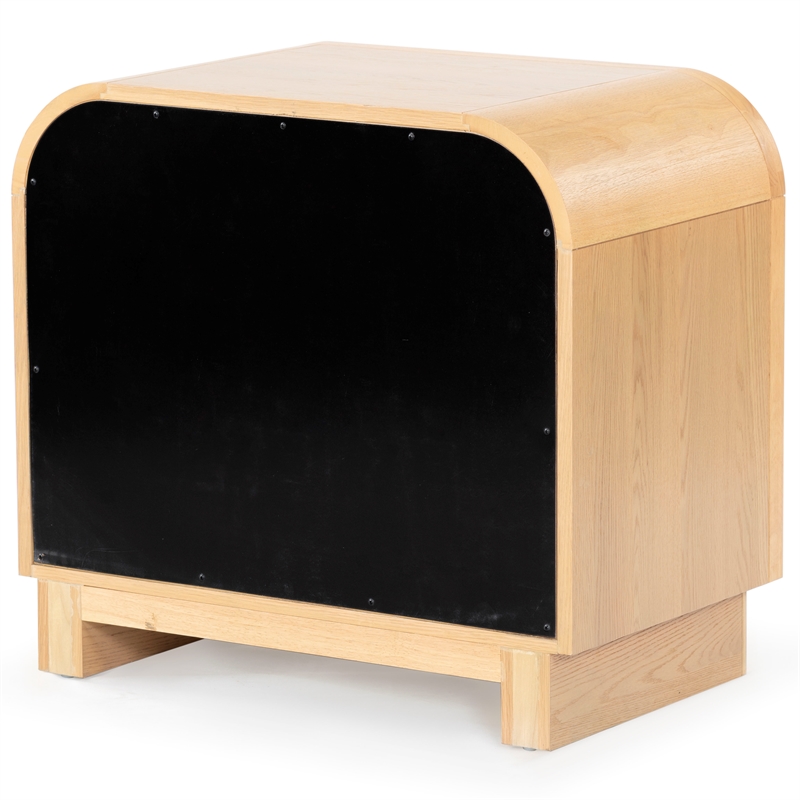 Safavieh Dinah 2 Drawer Wood Nightstand in Natural