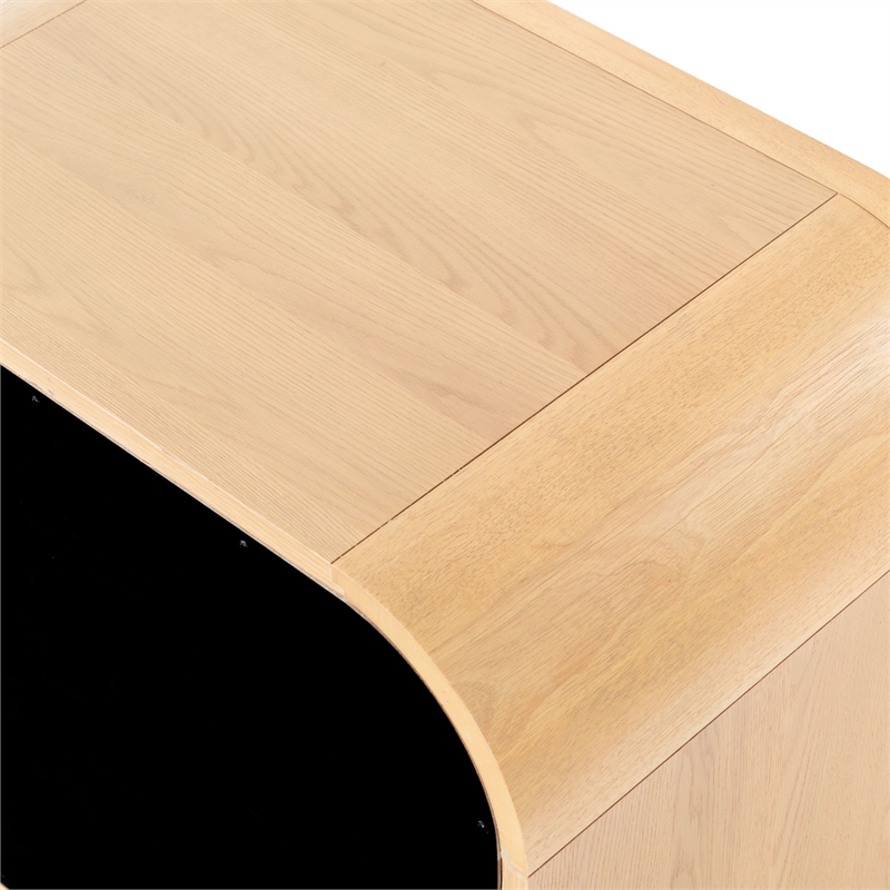 Safavieh Dinah 2 Drawer Wood Nightstand in Natural