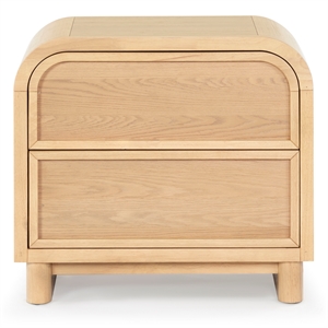 Safavieh Dinah 2 Drawer Wood Nightstand in Natural