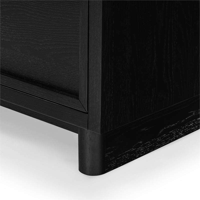 Safavieh Dinah 2 Drawer Wood Nightstand in Black