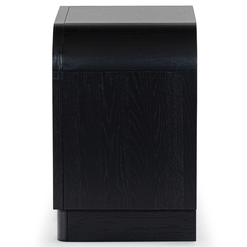 Safavieh Dinah 2 Drawer Wood Nightstand in Black