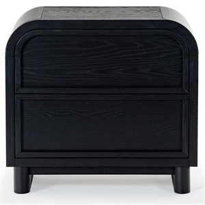 Safavieh Dinah 2 Drawer Wood Nightstand in Black