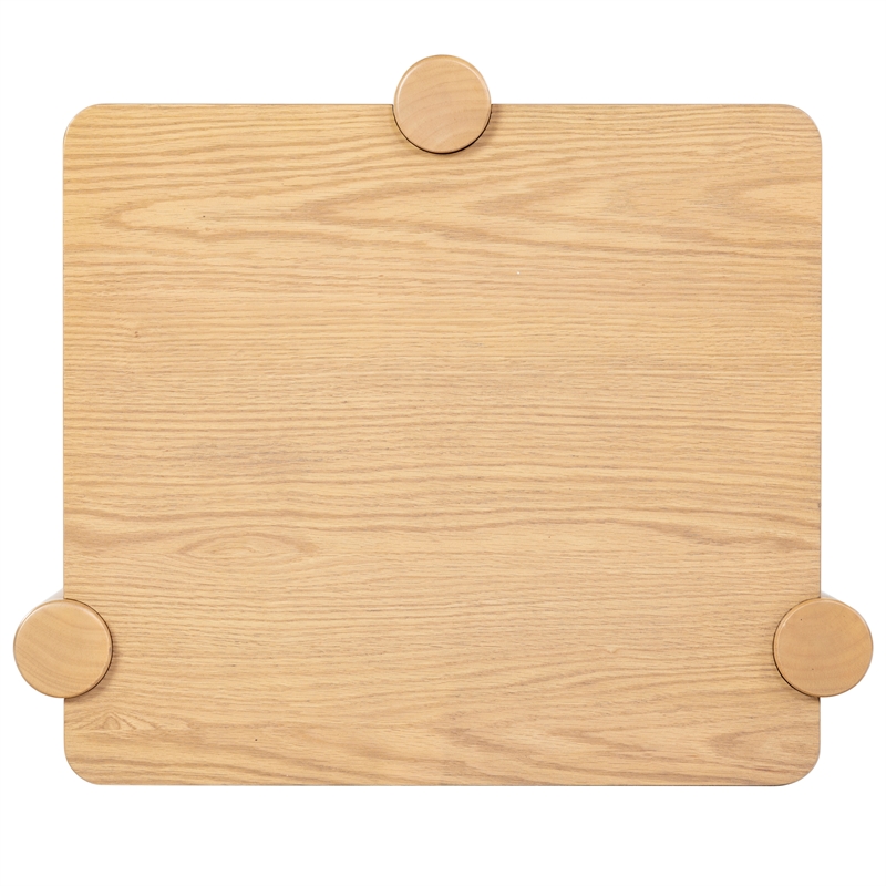 Safavieh Edisyn 3 Shelf Solid Wood Accent Table in Natural