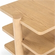 Safavieh Edisyn 3 Shelf Solid Wood Accent Table in Natural