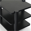 Safavieh Edisyn 3 Shelf Solid Wood Accent Table in Black