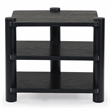 Safavieh Edisyn 3 Shelf Solid Wood Accent Table in Black