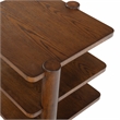 Safavieh Edisyn 3 Shelf Solid Wood Accent Table in Medium Oak