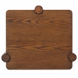 Safavieh Edisyn 3 Shelf Solid Wood Accent Table in Medium Oak