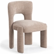 Safavieh Tamlyn Performance Wood and Fabric Dining Chair in Light Brown