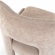 Safavieh Tamlyn Performance Wood and Fabric Dining Chair in Light Brown