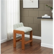 Safavieh Delphini Wood Counter Stool in Ivory / Walnut