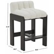Safavieh Delphini Wood Counter Stool  in Ivory / Black