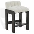 Safavieh Delphini Wood Counter Stool  in Ivory / Black