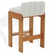 Safavieh Delphini Wood Barstool in Ivory / Walnut