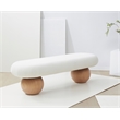 Safavieh Rosina Wood Modern Bench in Ivory / Natural