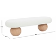Safavieh Rosina Wood Modern Bench in Ivory / Natural