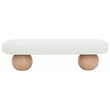 Safavieh Rosina Wood Modern Bench in Ivory / Natural