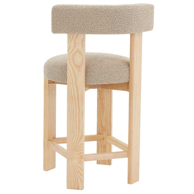 Safavieh Saralisa Wood Counter Stool in Brown / Natural