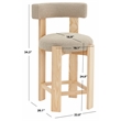 Safavieh Saralisa Wood Counter Stool in Brown / Natural