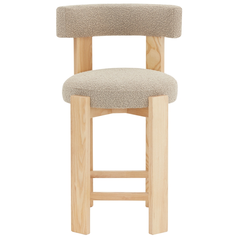 Safavieh Saralisa Wood Counter Stool in Brown / Natural