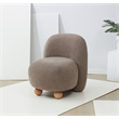 Safavieh Kalia Wood Bun Foot Accent Chair in Brown / Natural