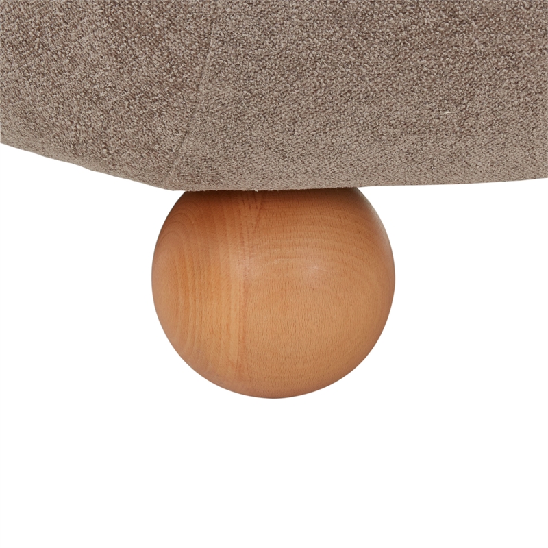 Safavieh Kalia Wood Bun Foot Accent Chair in Brown / Natural