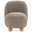 Safavieh Kalia Wood Bun Foot Accent Chair in Brown / Natural