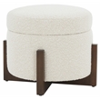 Safavieh Danylyn Wood Storage Ottoman  in Cream / Brown