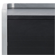 Safavieh Ottawa Wood and Aluminum Nightstand in Black / Silver