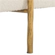 Safavieh Jessa Square Wood and Iron Ottoman in Ivory / Brass