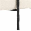 Safavieh Jessa Square Wood and Iron Ottoman in Ivory / Black