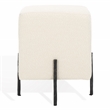 Safavieh Jessa Square Wood and Iron Ottoman in Ivory / Black