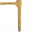 Safavieh Isabellina Iron and Glass Accent Table in Brass / Clear