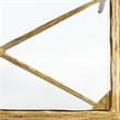 Safavieh Isabellina Iron and Glass Accent Table in Brass / Clear