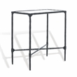 Safavieh Isabellina Iron and Glass Accent Table in Black / Clear