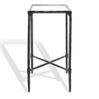 Safavieh Isabellina Iron and Glass Accent Table in Black / Clear